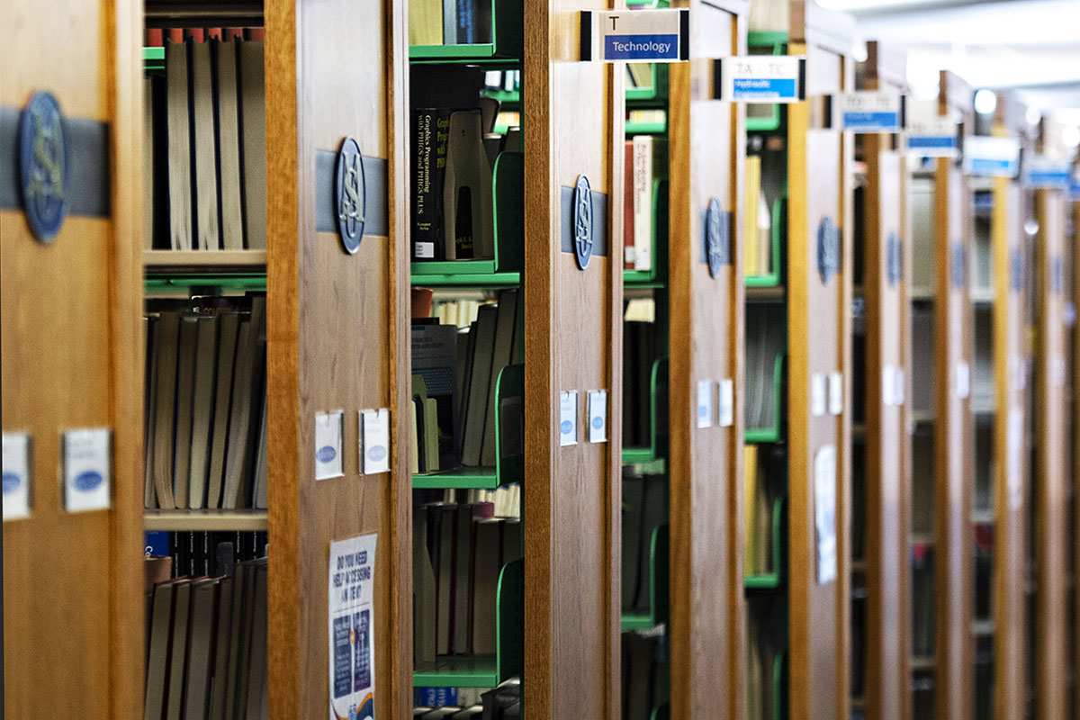 stacks pf library books